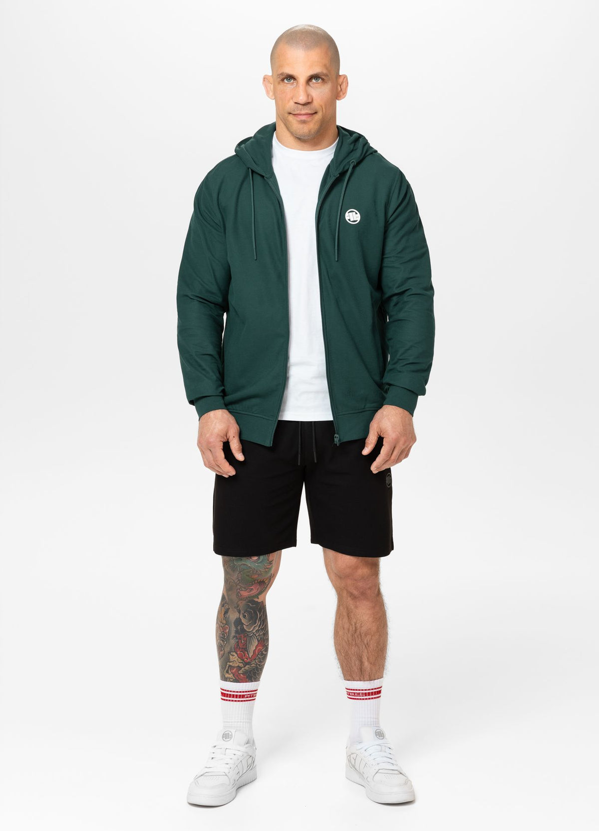 Men's Zip-up hoodie Pique Rockey - Dark green