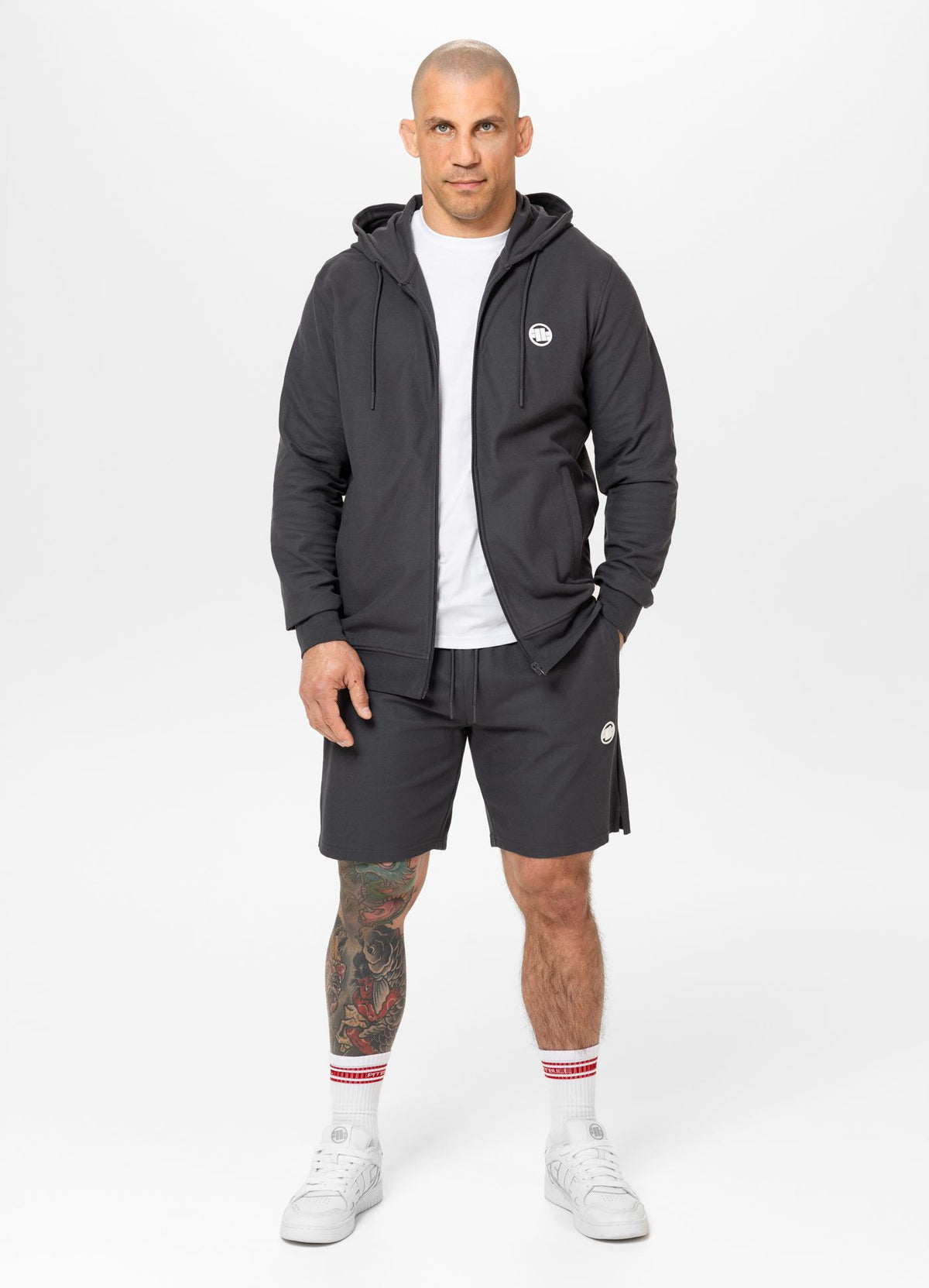 Men's Zip-up hoodie Pique Rockey - Graphite