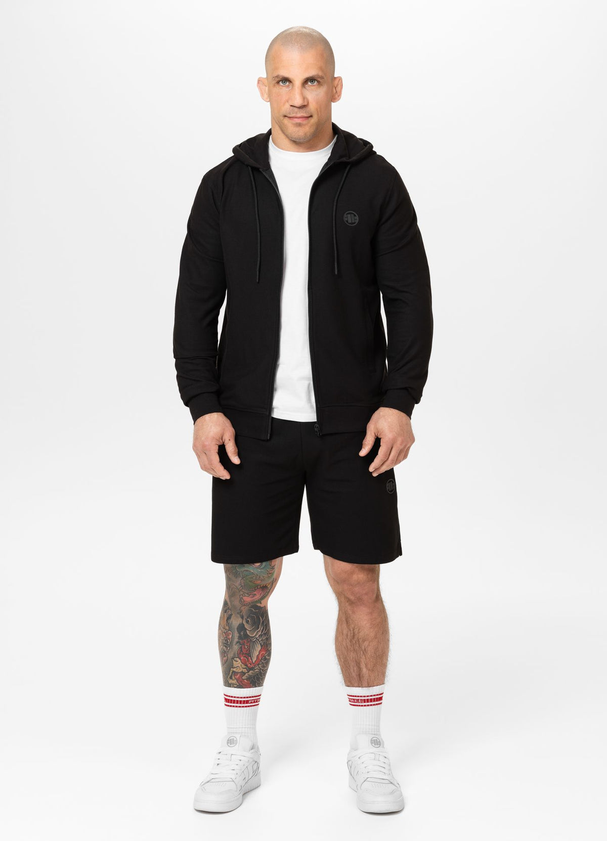 Men's Zip-up hoodie Pique Rockey - Black