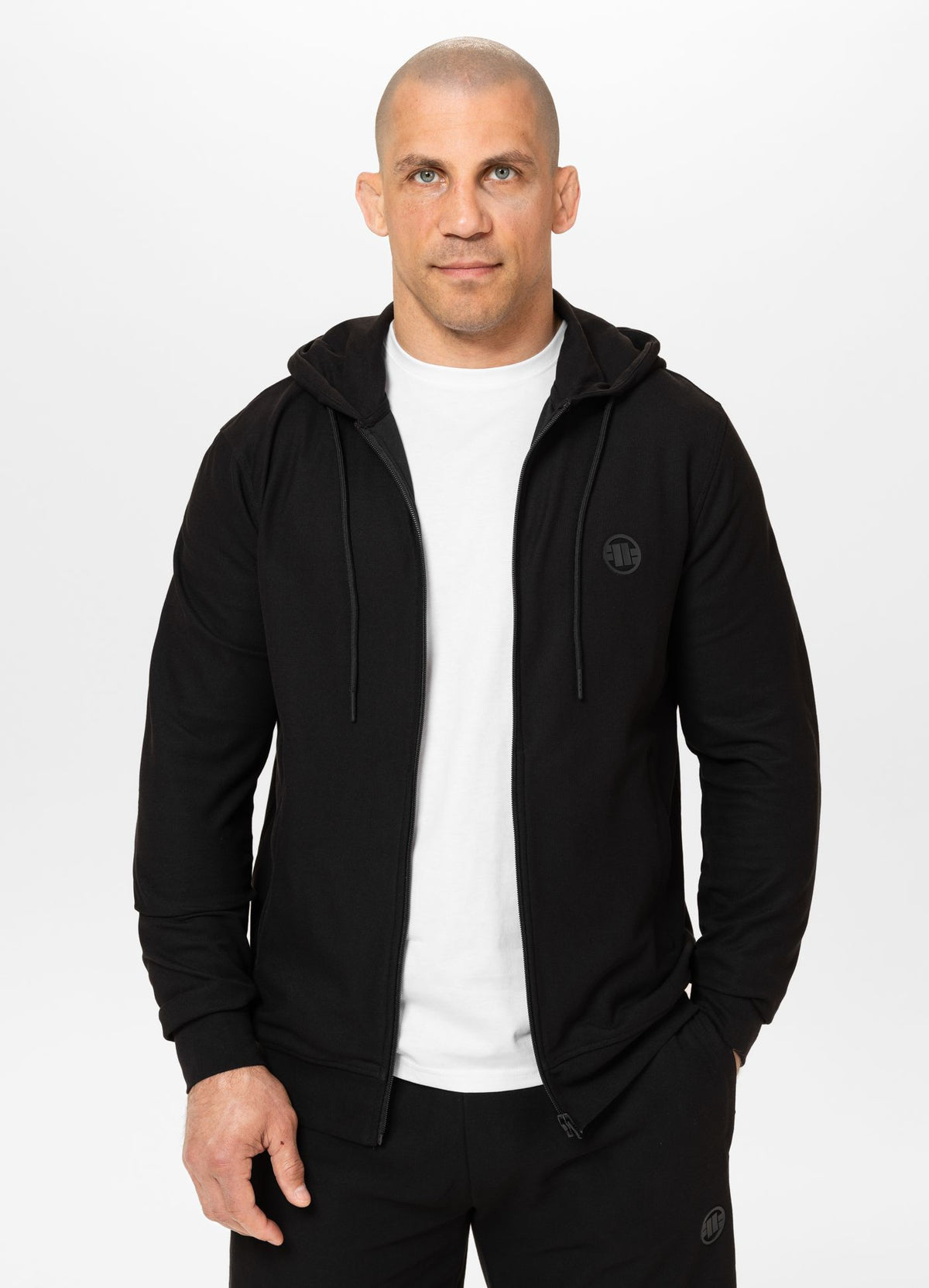 Men's Zip-up hoodie Pique Rockey - Black