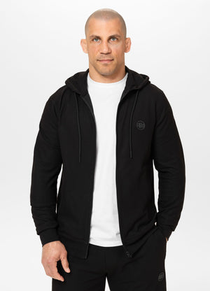Men's Zip-up hoodie Pique Rockey - Black
