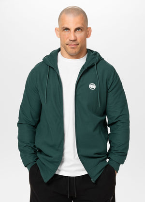Men's Zip-up hoodie Pique Rockey - Dark green