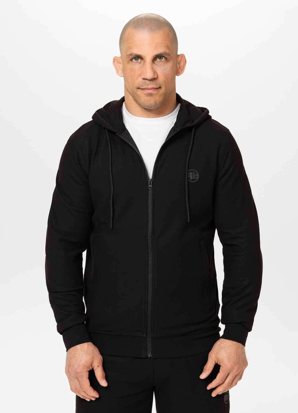 Men's Zip-up hoodie Pique Rockey - Black
