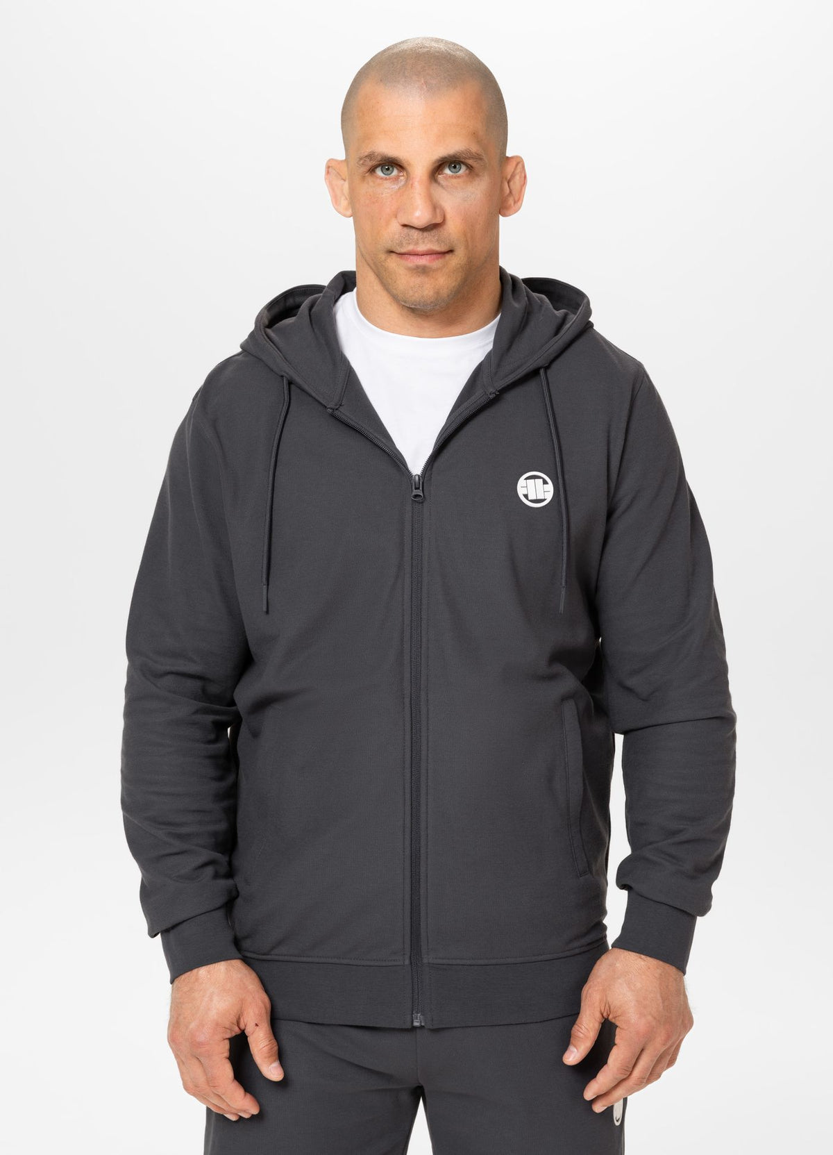 Men's Zip-up hoodie Pique Rockey - Graphite