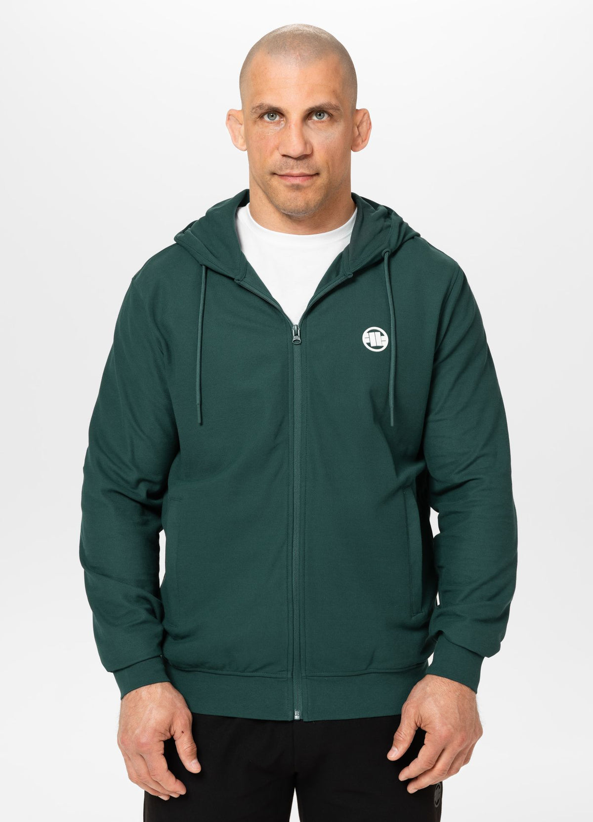 Men's Zip-up hoodie Pique Rockey - Dark green
