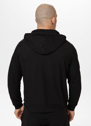 Men's Zip-up hoodie Pique Rockey - Black