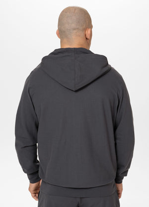 Men's Zip-up hoodie Pique Rockey - Graphite