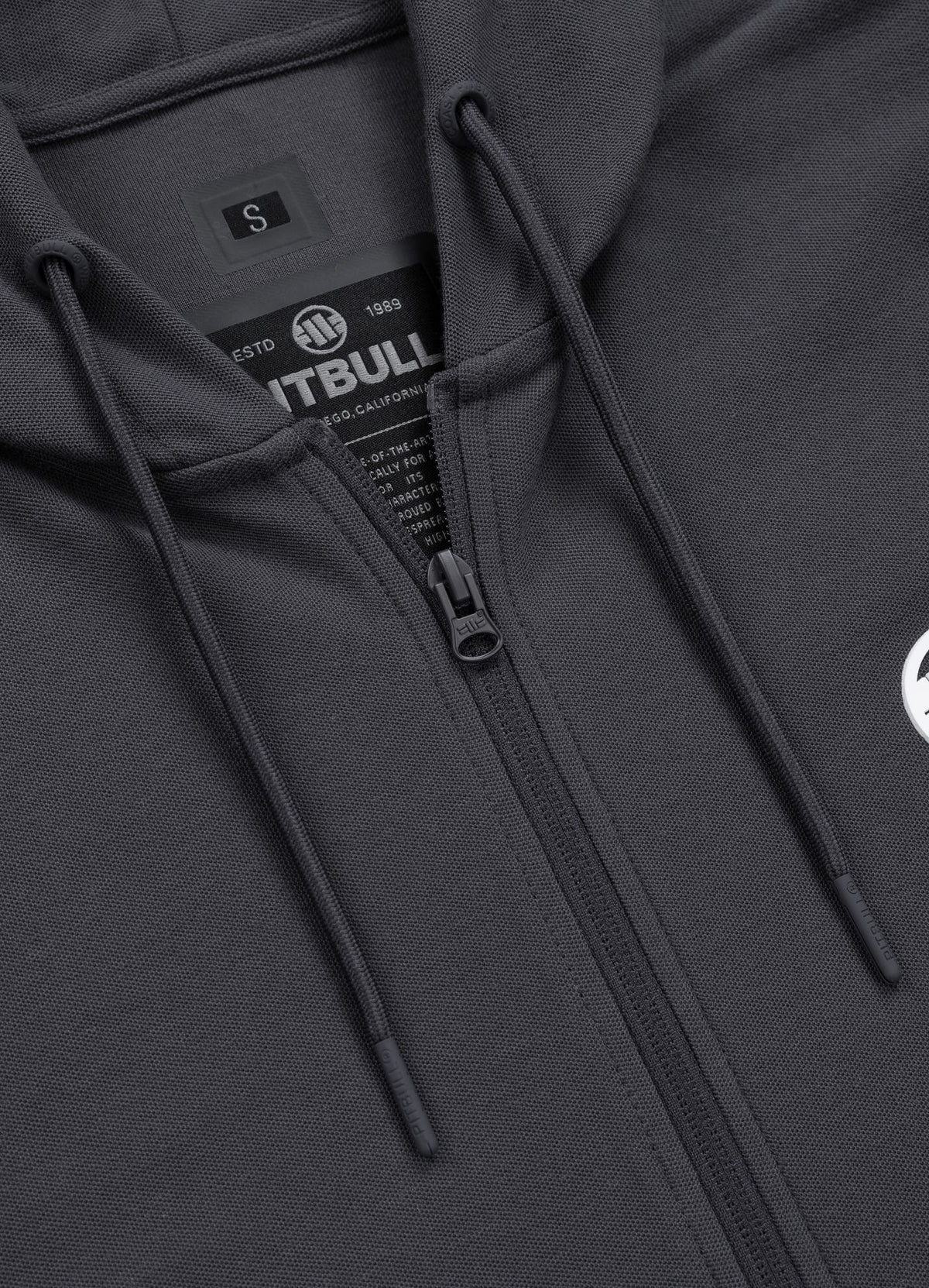 Men's Zip-up hoodie Pique Rockey - Graphite