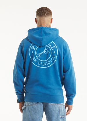 Men's Hoodie Washed VINTAGE BOXING - Shade blue