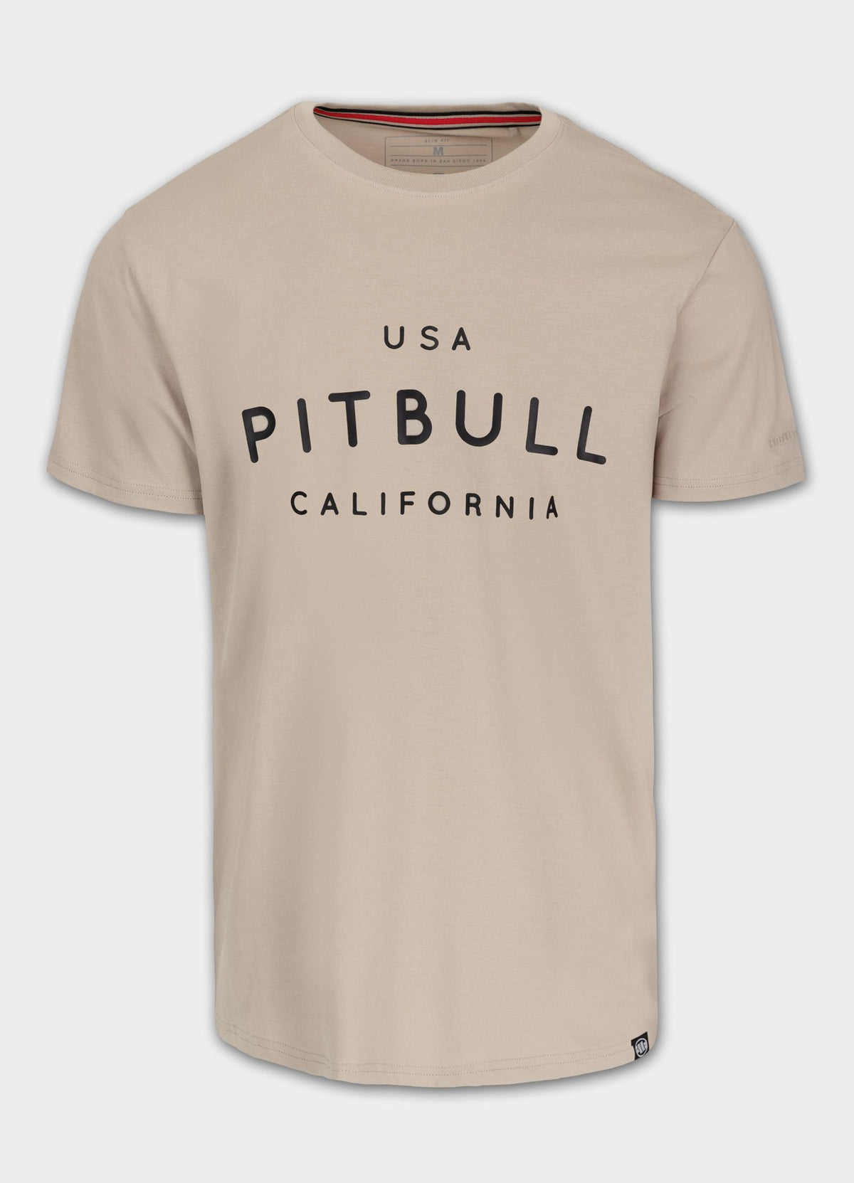 Men's T-Shirt Slim Fit USA CAL - Light Sand