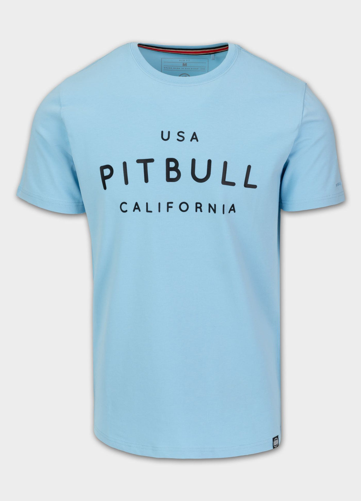 Men's T-Shirt Slim Fit USA CAL - Light blue