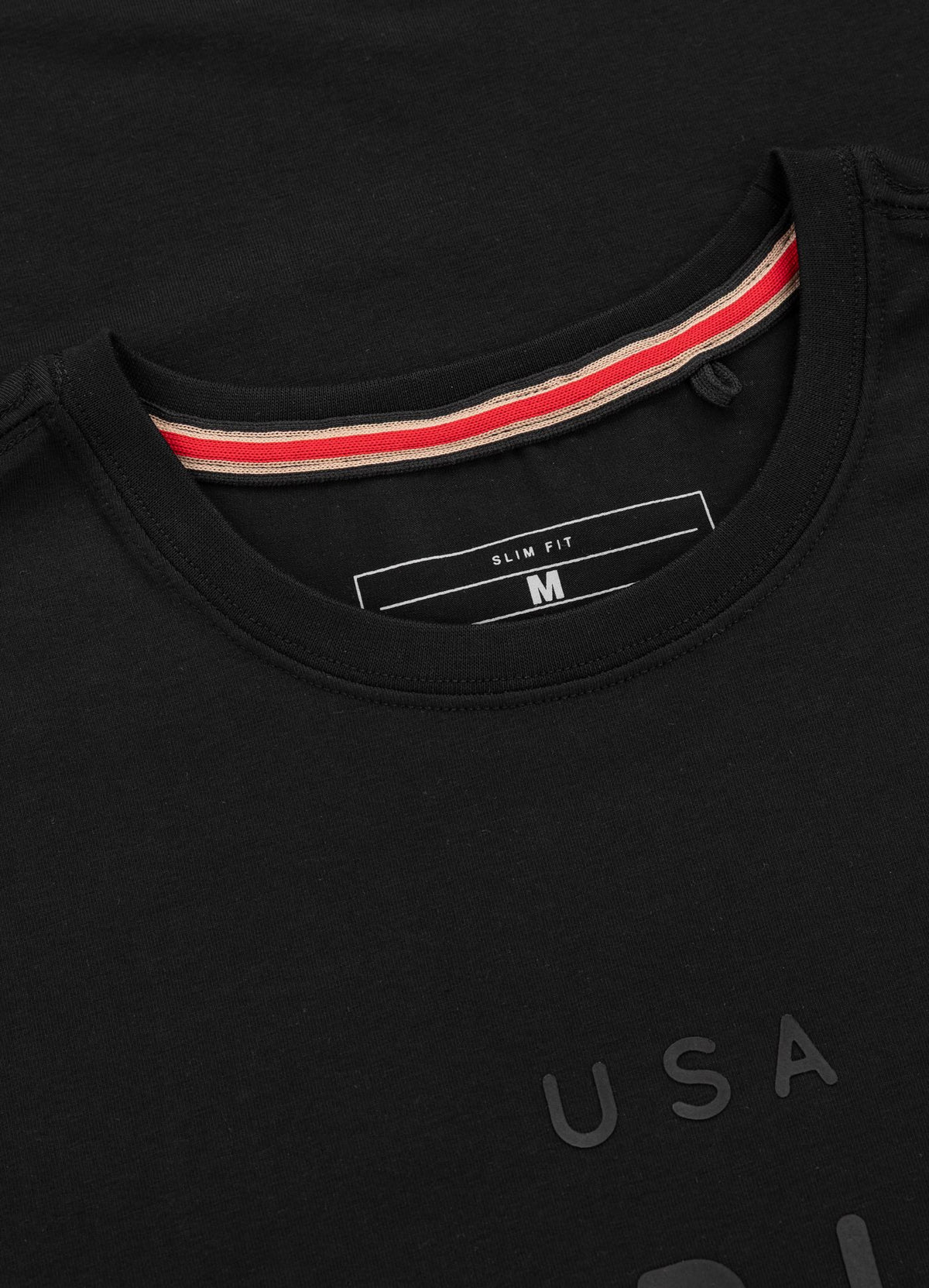 Men's T-Shirt Slim Fit USA CAL - Black