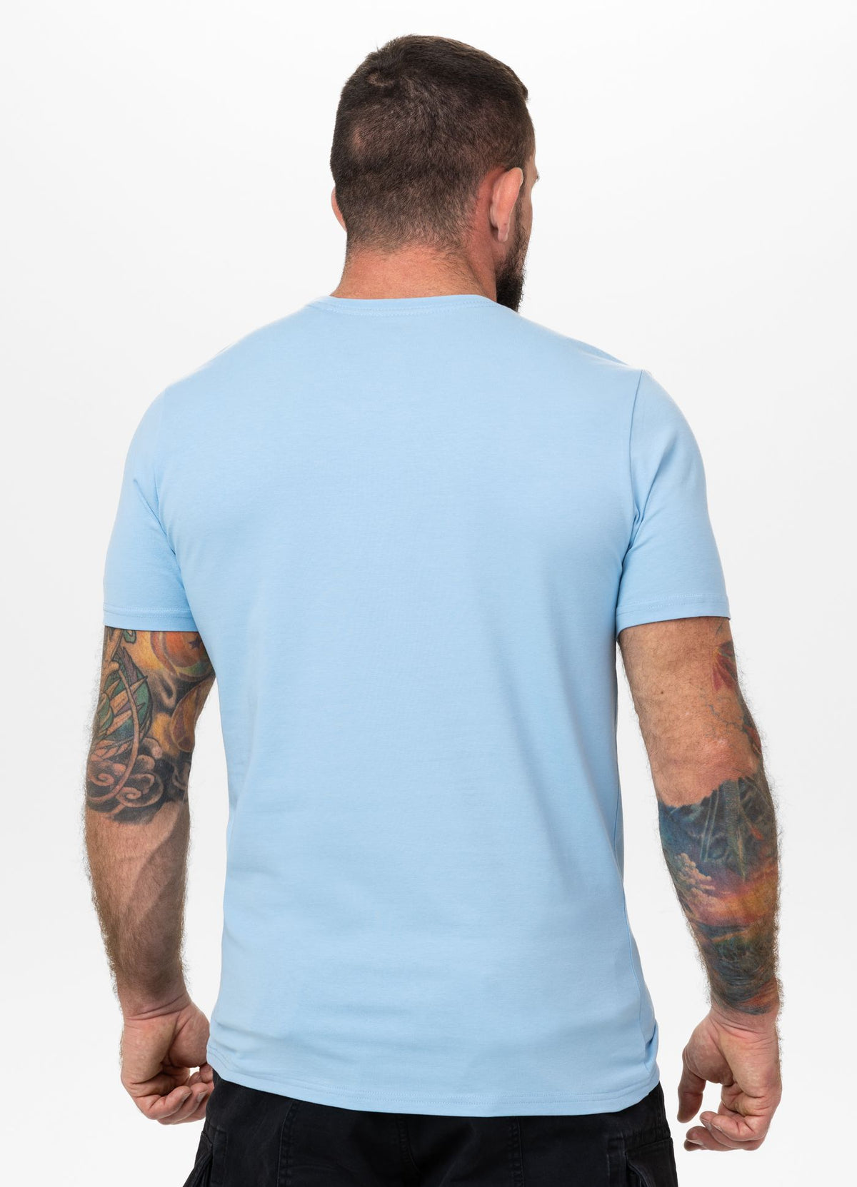 Men's T-Shirt Slim Fit USA CAL - Light blue