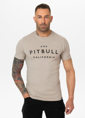Men's T-Shirt Slim Fit USA CAL - Light Sand