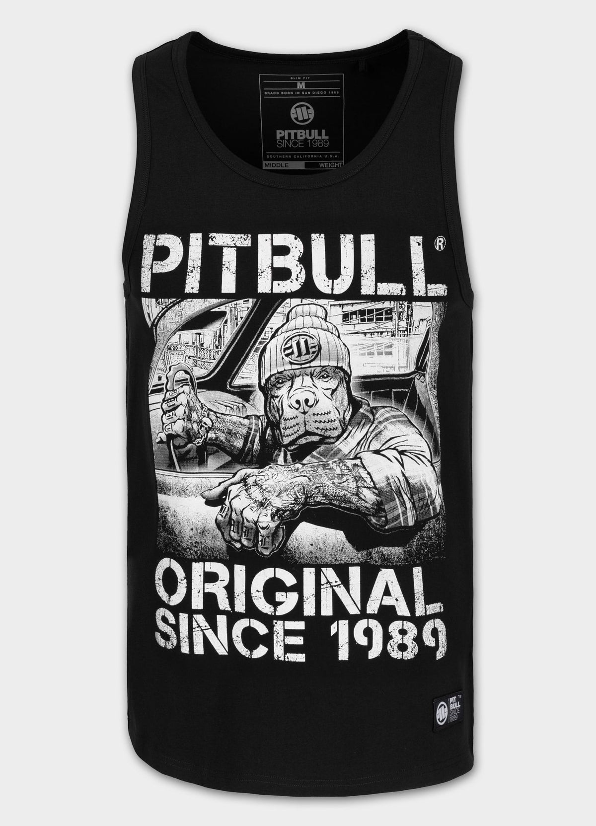 Herren Tanktop Slim Fit Drive - Weiß